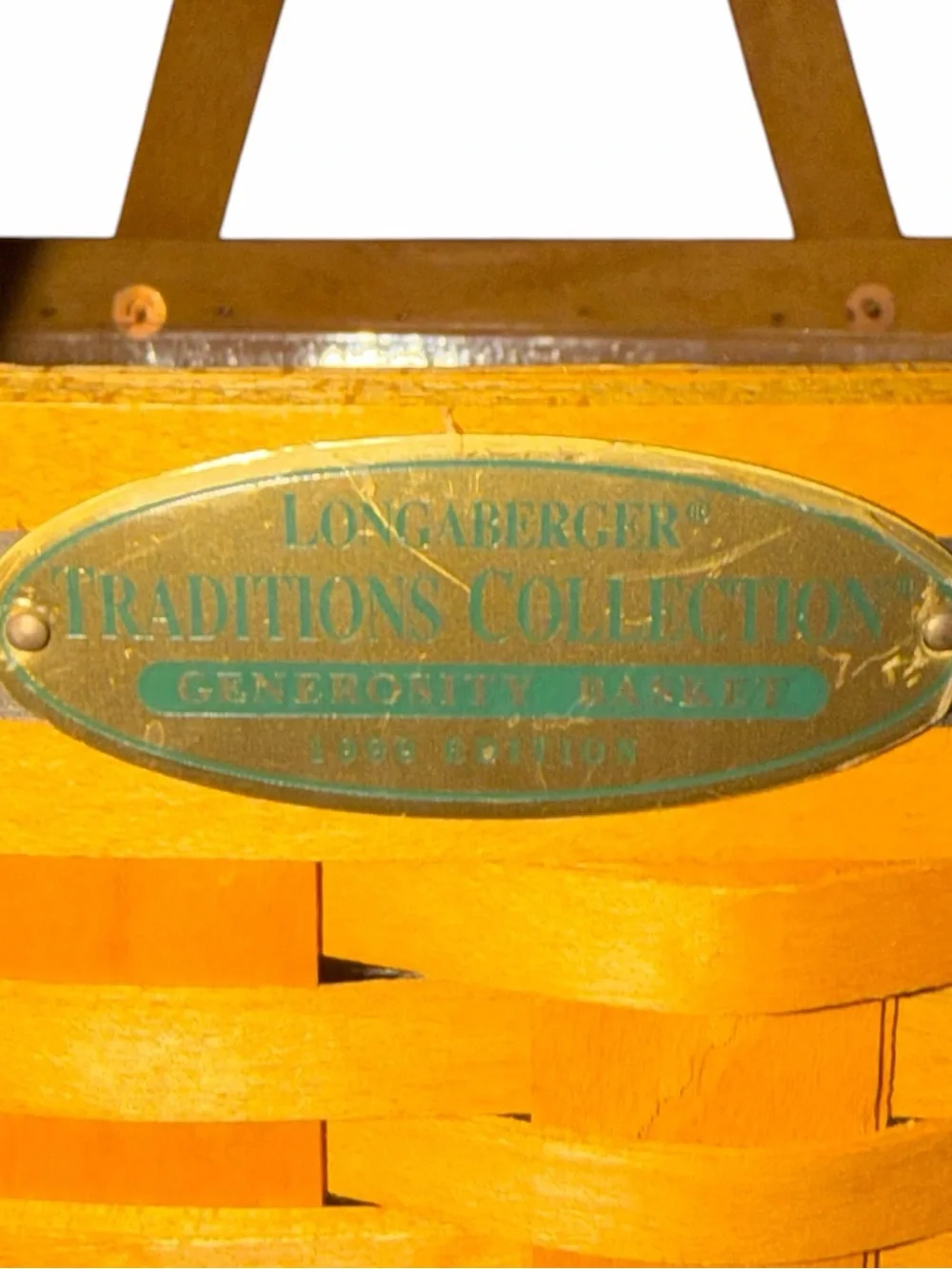VINTAGE Longaberger Traditions Collection Generosity Basket
